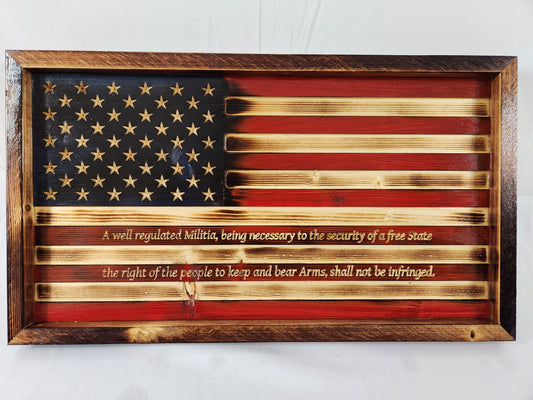 Rustic American Flag 2nd amendment