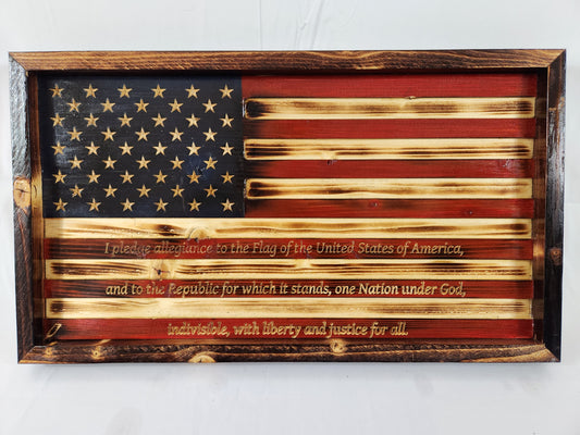 Rustic American Flag Pledge of Allegiance