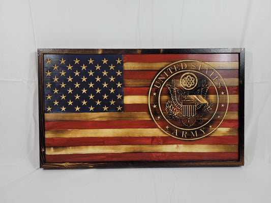 Rustic American Military Flag